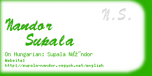 nandor supala business card